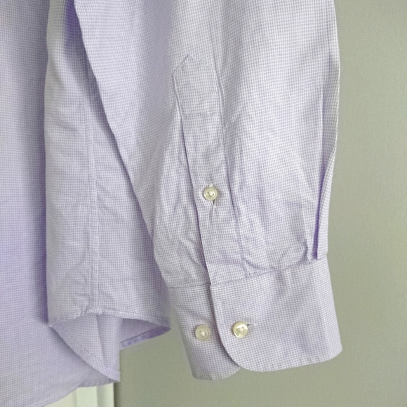 💖2/$35💖 Armani Collezioni Modern Fit Purple Check Dress Shirt - Picture 4 of 7